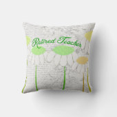 退職したな先生のお洒落なデイジーの枕 クッション (裏面)