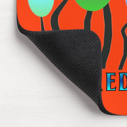 退職したな先生のアートな木のギフト マウスパッド (コーナー)