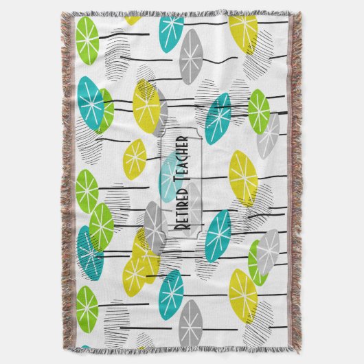 退職したな先生のアートな種のポッド毛布 スローブランケット (正面縦)