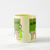 退職したな先生のギフト ツートーンマグカップ (中央)