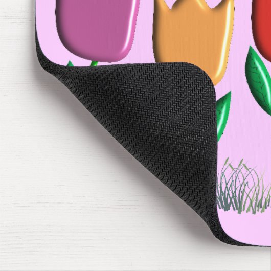 退職したな先生のチューリップのデザインのギフト マウスパッド (コーナー)