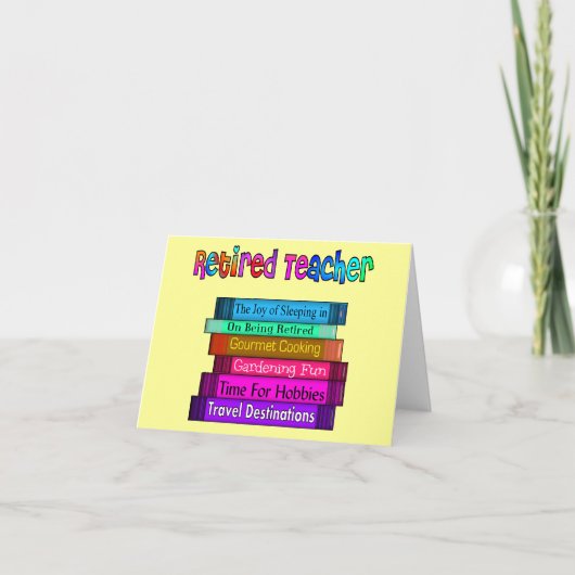 退職したな先生のメッセージカード カード (正面)