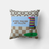 退職したな先生の昼寝の枕本の鳥 クッション (裏面)