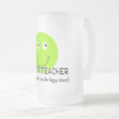 退職したな先生の緑の幸せなダンスの"ギフト フロストグラスビールジョッキ (正面右)