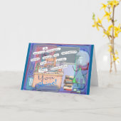 退職したな先生の芸術のギフト カード (黄色い花)