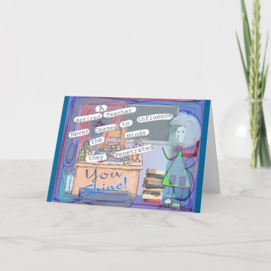 退職したな先生の芸術のギフト カード (正面)