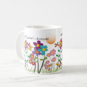 退職したな先生の補助マグのアートな花 コーヒーマグカップ (正面左)