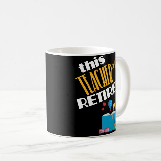 退職したな先生の退職パーティーのギフトのコーヒー・マグ コーヒーマグカップ (正面右)