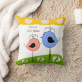 退職したな労働および配達ナースの鳥の枕 クッション (ブランケット)