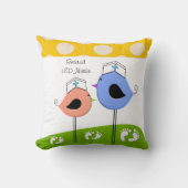 退職したな労働および配達ナースの鳥の枕 クッション (正面)