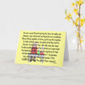 退職したな化学者のストーリーアートのギフト カード (黄色い花)