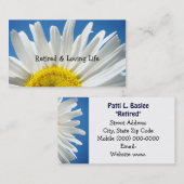 退職したな及び愛情のある生命名刺のデイジーの花柄 コーリングカード (正面/裏面)