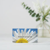 退職したな及び愛情のある生命名刺のデイジーの花柄 コーリングカード (スタンド正面)