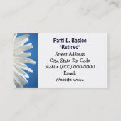 退職したな及び愛情のある生命名刺のデイジーの花柄 コーリングカード (裏面)