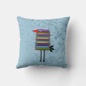 退職したな司書の本の鳥の枕 クッション (裏面)