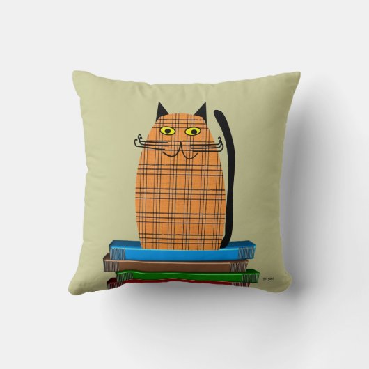 退職したな司書民俗猫の枕 クッション (裏面)