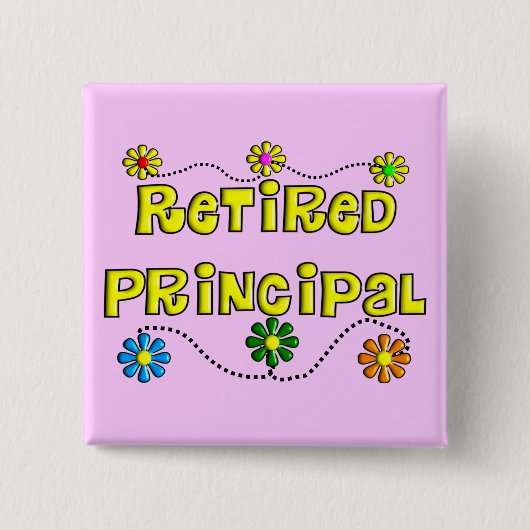 退職したな学校長のギフト 缶バッジ (正面)