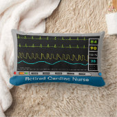 退職したな心臓ナースの枕モニターのデザイン ランバークッション (ブランケット)