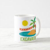 退職したな掘削機のギフト コーヒーマグカップ (正面右)