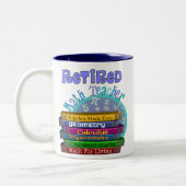 退職したな数学の教師のギフト ツートーンマグカップ (左)