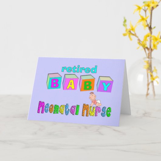 退職したな新生児のナースのギフト カード (黄色い花)