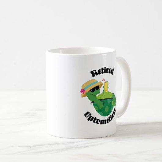 退職したな検眼医(カメ) コーヒーマグカップ (正面右)