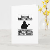 退職したな消防士の火の人の主でおもしろいなギフト カード (黄色い花)