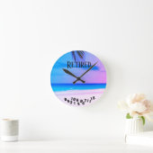 退職したな熱帯ビーチ- ラウンド壁時計 (ホーム)