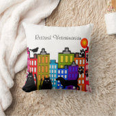 退職したな獣医の枕お洒落な動物の芸術 クッション (ブランケット)