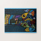 退職したな競争のグレイハウンドの救助のパズル ジグソーパズル (横)