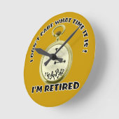 退職したな腕時計の柱時計 ラウンド壁時計 (傾斜)