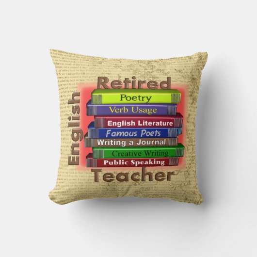 退職したな英語の先生の装飾的な枕 クッション (正面)