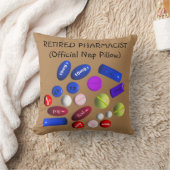 退職したな薬剤師の公式の昼寝の枕5 クッション (ブランケット)