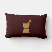 退職したな薬剤師の昼寝の枕ブラウン ランバークッション (裏面)