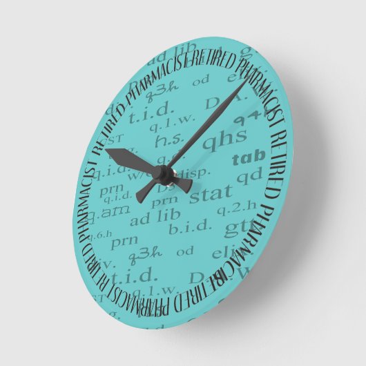 退職したな薬剤師の柱時計 ラウンド壁時計 (傾斜)