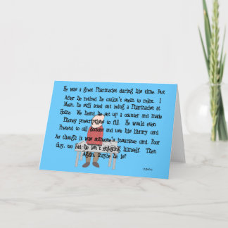 退職したな薬剤師は"ギフト"ストーリーアートの放すことができません カード