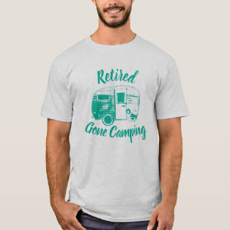 退職したな行ったキャンプのレトロのキャンプのトレーラー Tシャツ