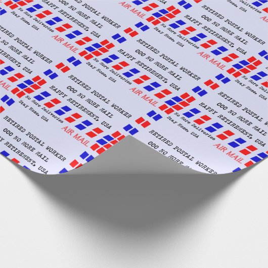 退職したな郵便局員のギフト用包装紙 ラッピングペーパー (角)