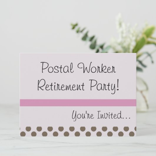 退職したな郵便局員のパーティの招待状USPS 招待状 (スタンド正面)