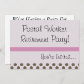 退職したな郵便局員のパーティの招待状USPS 招待状 (正面/裏面)