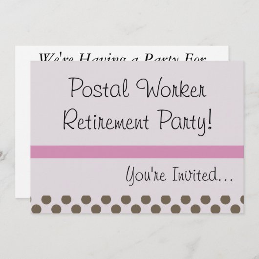 退職したな郵便局員のパーティの招待状USPS 招待状 (正面/裏面)