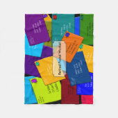 退職したな郵便局員のフリースブランケットの手紙 フリースブランケット (正面)