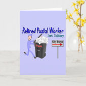 退職したな郵便局員の最後配達 カード (黄色い花)