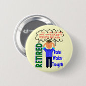 退職したな郵便局員の"思考"のおもしろいな郵便番号 缶バッジ (正面&裏面)