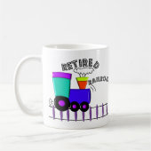 退職したな鉄道労働者のギフト コーヒーマグカップ (左)