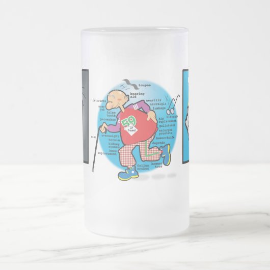 」退職したな59erか。 ない私 フロストグラスビールジョッキ (中央)