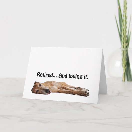 退職したな、それを愛しているGVVのグレイハウンド カード (正面)