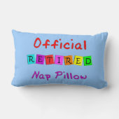 退職したな"公式の昼寝の枕" ランバークッション (裏面)