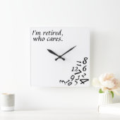 退職したなCares~の柱時計が、カスタマイズ~I AM スクエア壁時計 (ホーム)