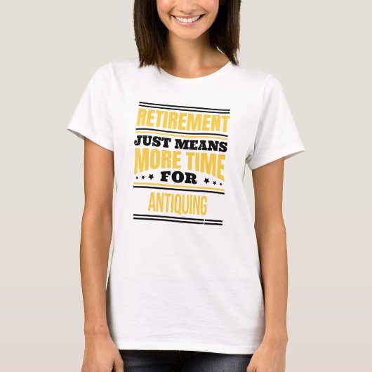 退職したアンティークことわざ退職 Tシャツ (正面)